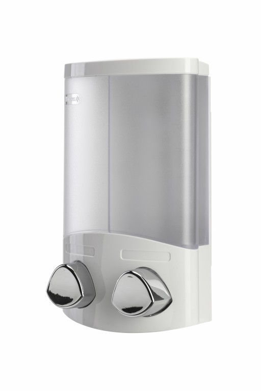 PA660622 Twin Euro Dispenser White-angle